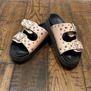 Studded Pink Sandals